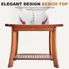 Teak Shower Chair Stool, 24" Shower Bench Seat, Wooden Bathroom