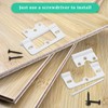 Worldity 10 Pack White Shutter Hinges,3 Inch Non Mortise Hinge,