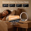 WILIT Bedside Lamp with Alarm Clock,Touch Lamp with Wireless Charger,Nightlight