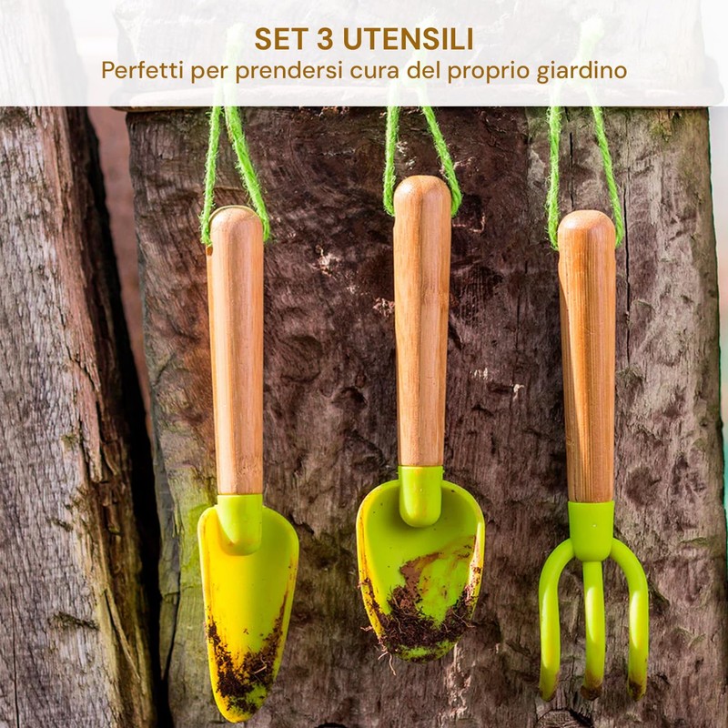 Zendea Set mit 3 Gartengeräten – Set bestehend aus Schaufel,