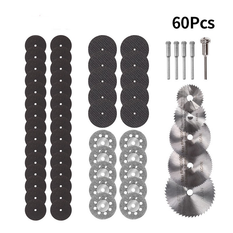 60Pcs Diamond Cutting Wheels Set for Rotary Tool Die Grinder