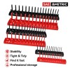 Aiuitio 6Pcs Socket Organizer Tray Set, Red Sae & Black