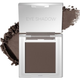 HOSAILY Dark Brown Single Matte Nude Eyeshadow, Velvet Neutral Eye Shadow for Older Women Pressed Powder Primer Base Makeup, High Pigmented LongLasting Eye Shadow Palette Makeup, sombras para ojos 04