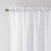 Chyhomenyc Crushed Sheer White Curtains 63 Inch Length 2 Panels, Light Filtering Solid Crinkle Voile Short Sheer Curtian for Bedroom Living Room, Each 42Wx63L Inches