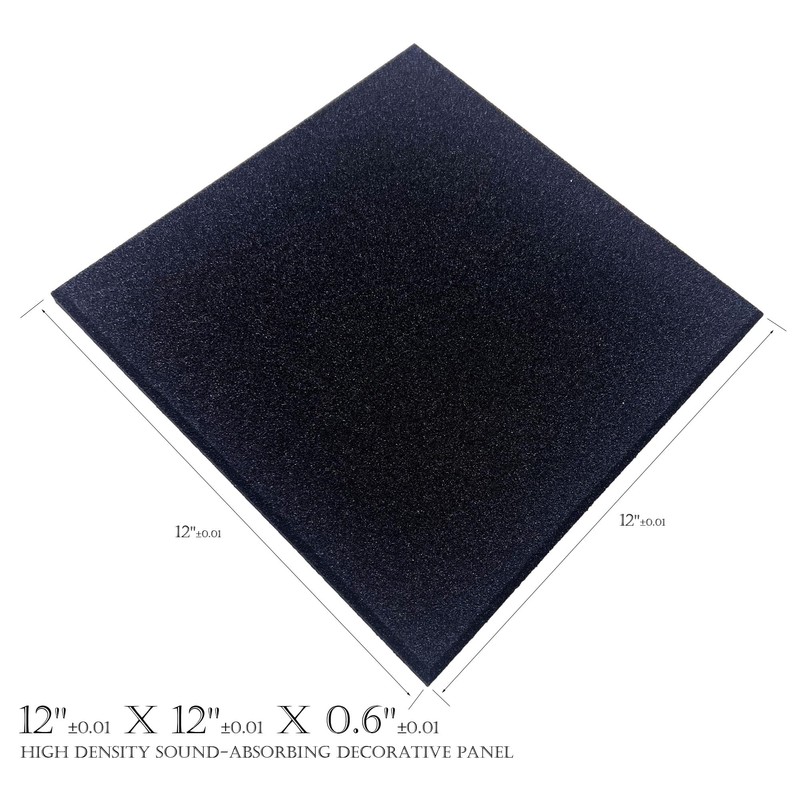12 Pack Black/red Acoustic Foam Panel Wedge Studio Soundproofing Wall
