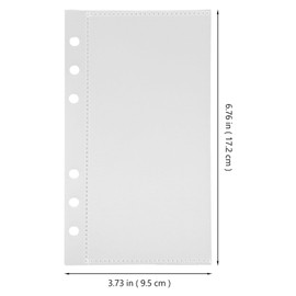 SHINEOFI A6 Binder Dividers with 5 Clear Pp Pocket Pages for Budget Planner Inserts Organizer Tabs for Office and Home Use 6.77X3.74 Inches