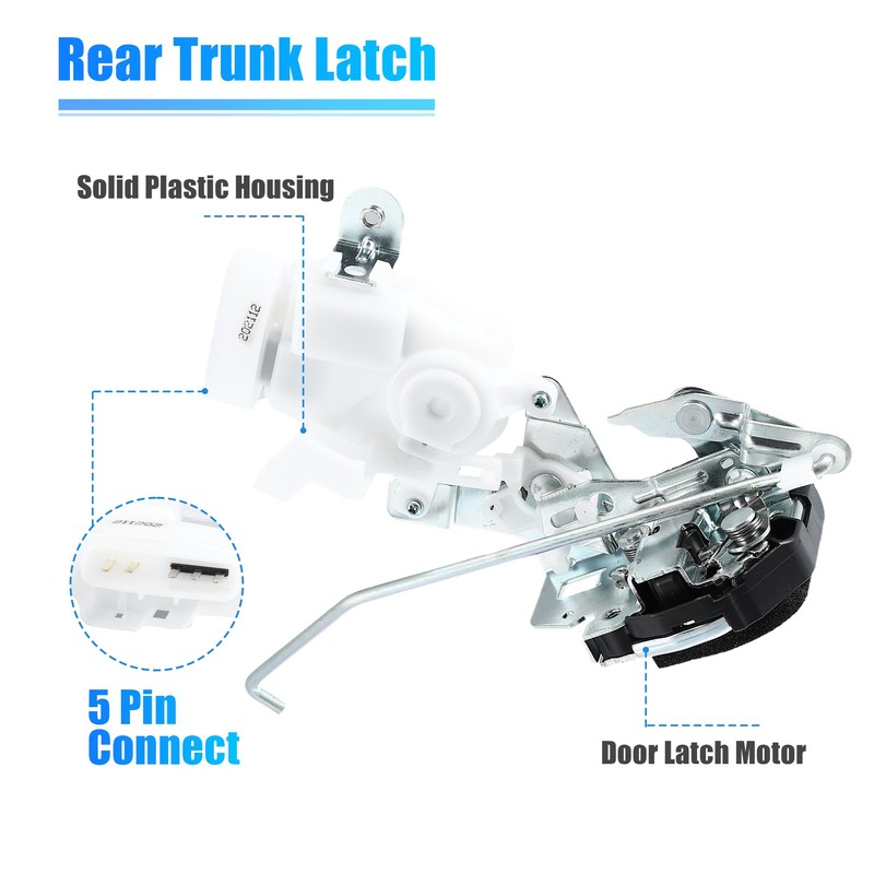 X AUTOHAUX Rear Door Latch Actuator Tailgate Lock Actuator Assembly