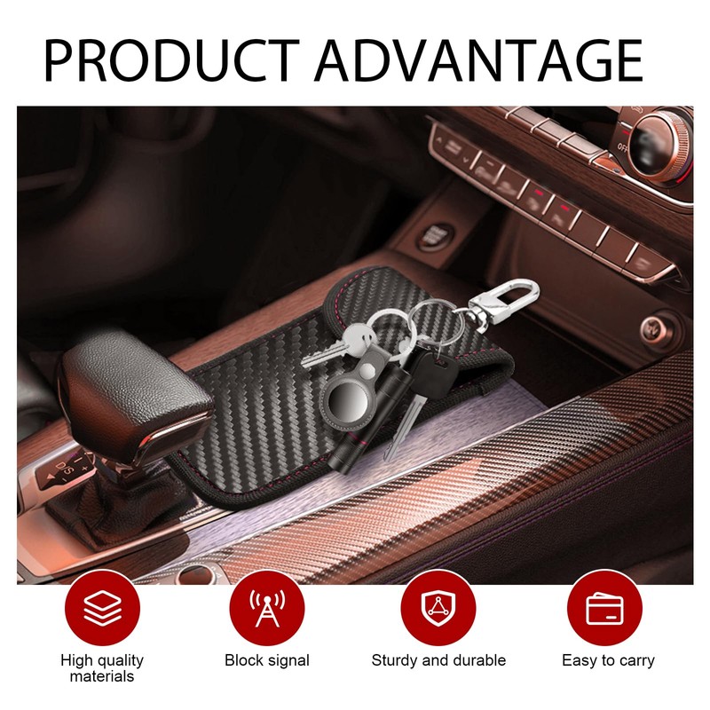 MLY 2 Pack Faraday Key Fob Cover, Faraday Key Fob