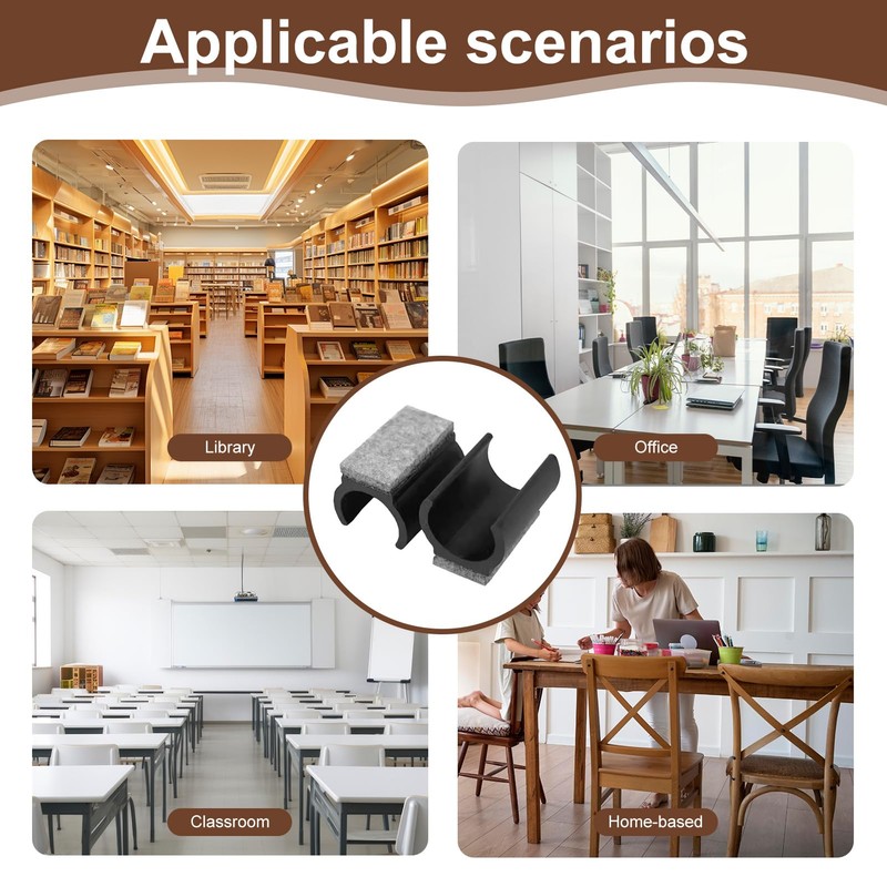 tiyiyok Pack of 16 Chair Gliders Cantilever with Felt, 25