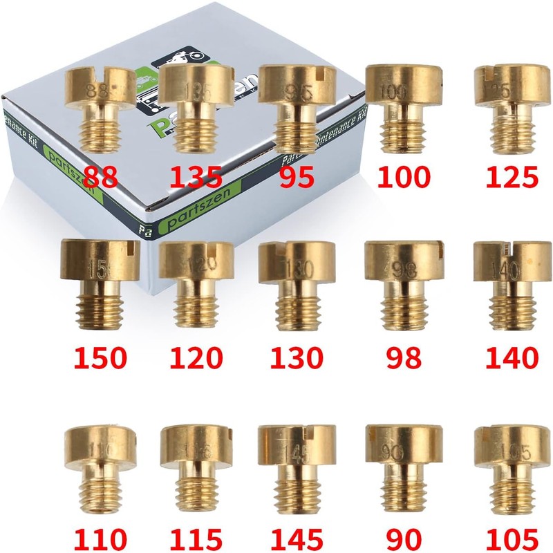 partszen Carburetor Main Jet Kit for Mikuni VM22 VM24 VM26
