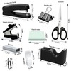 Black Office Desk Accessories, Black Office Supplies Set, Desk Drawer