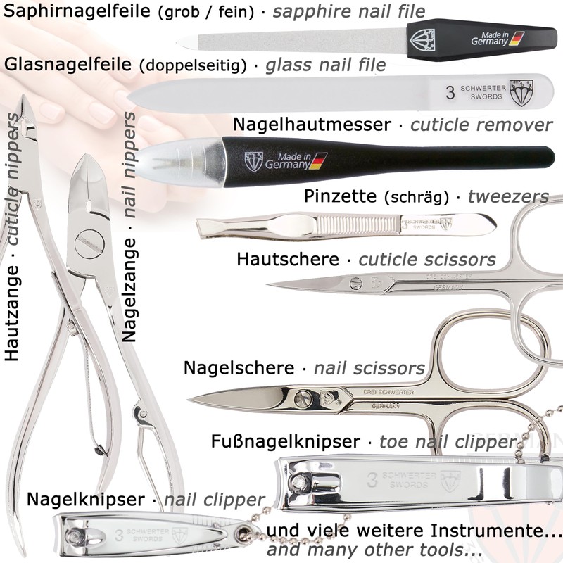 3 Swords Germany – manicure pedicure set kit (110)
