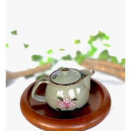 Bakkaen Kyutani [Teapot / Teapot] Large Hydrangea Blue & Blue [Back image]