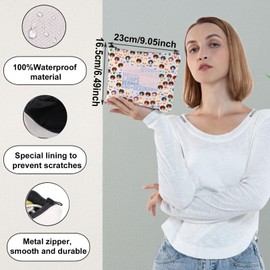 WZMPA Korean Seventeen Makeup Bag K-Pop Cartoon Lovers Gift Korea Album Seventeen Zipper Travel Bag Kpop Band Merchandise, joshua, Fit: