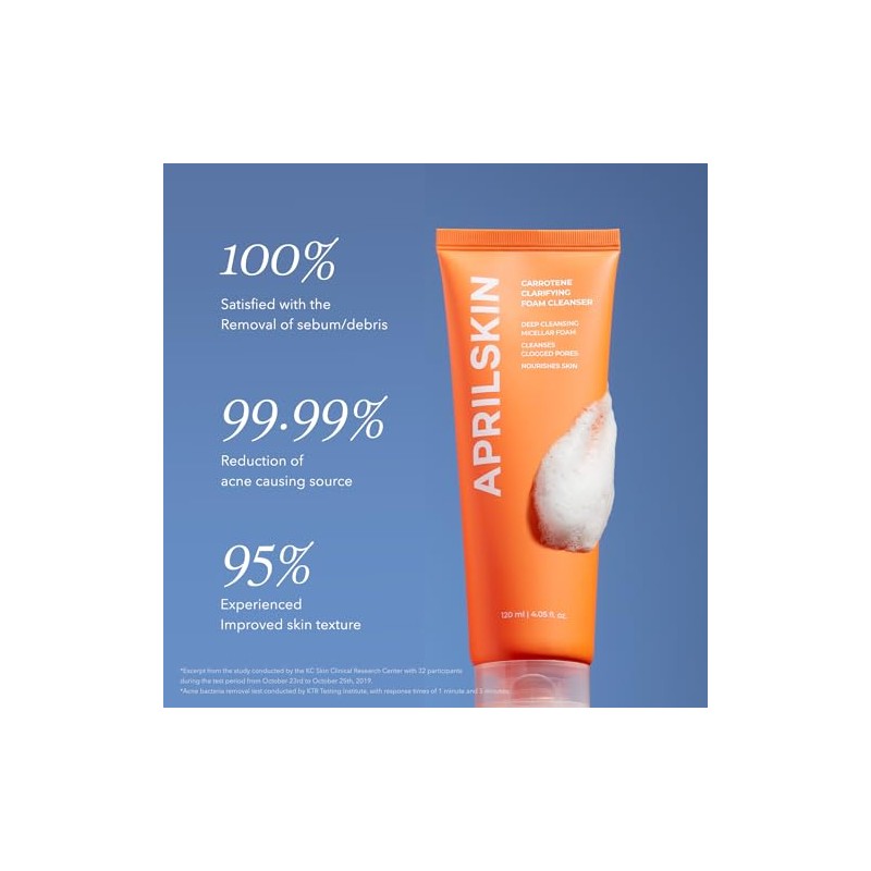 APRILSKIN - Carrotene Limpiador de espuma clarificante | Piel grasosa,