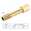 sourcing map Brass Pipe Fitting G1/4 Female to G1/4 Male