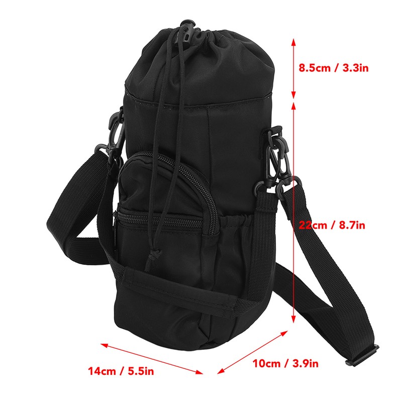 Insulated Water Bottle Carrier Adjustable Shoulder Strap 32oz 40oz Bottle