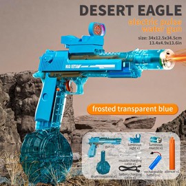 2025 New Upgrade Electric Water Shooter with LED Effects Toys – Long-Range 25-40feet Water Toy for Kids & Adults, High Powered IP67 Waterproof,Fun Summer Outdoor Play, Pool Parties & Gifts,Swimming Pools:_blue