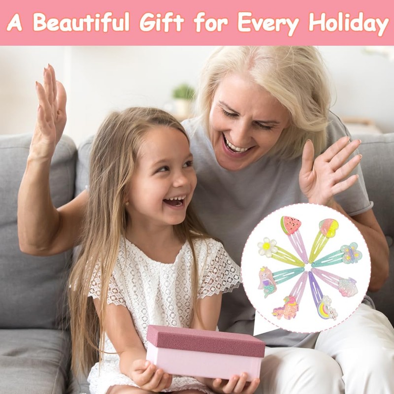 lyualma Set of 16 Mermaid Butterfly Hair Clips with Cute