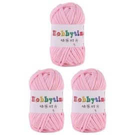 3 Pack Super Soft Weaving Yarn Crochet Thread Thick Chunky T Shirt Yarn for Knitting Blanket Handbag Purse DIY Crafts 300g (Pink, 300g)