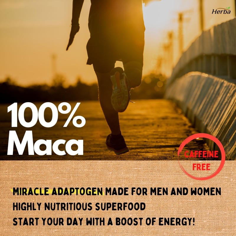 Herba Organic Red Maca Capsules for Women – 500mg, 150