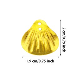 Penta Angel Christmas Sequins Confetti 30g Assorted Color & Style Plastic Spangles Beads Gold Foil Iron Slice Confetti Embroidery Craft for Wedding Christmas Clothes Jewelry Making (Sea Shell)