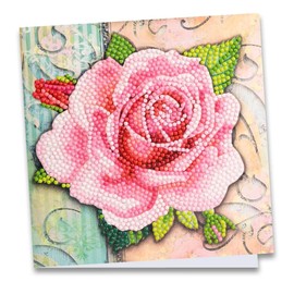 Ideen mit Herz Diamond Painting Greeting Card | 16cm x 16cm | 370gsm | Includes Envelope & Tools (Rose 4)
