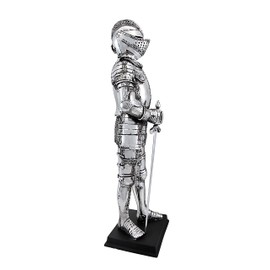 Veronese Design Silver Finish Medieval Knight in Armor Statue Figure Armour