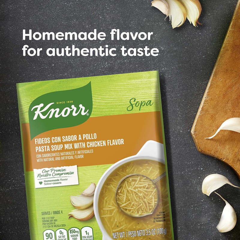 Knorr Sopa Pasta Soup Mix, Chicken 3.5 oz (Pack of