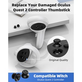 Thumbstick Replacement Kit for Oculus Quest 2 Controller (2-in-1), OLCLSS Accessories for Oculus Quest 2 Controller
