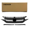 CABOHON Front Bumper Upper Grille For 2016-2018 Honda Civic Glossy