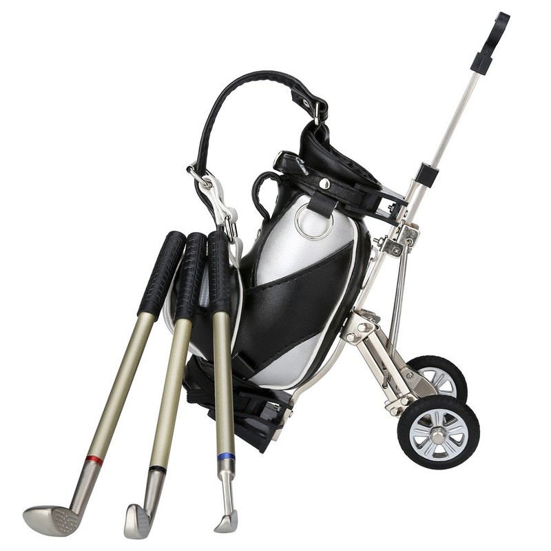 WORLD 9.99 MALL Golf Gift Mini Office Golf Pen Holder