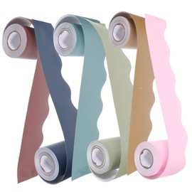 DOITOOL 6Rolls Boho Classroom Bulletin Board Borders Removable Trim for Blackboard Wall Decorations Scalloped Design for Office School Use for Classroom Decor
