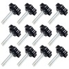 Heavy Duty 1/4"-20 Thumb Screws Set 12 Pcs Threaded Knurled