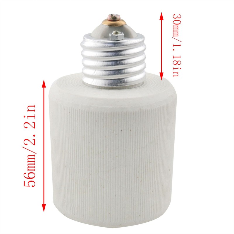 CHENJIN 2PCS Light Bulb Socket Extension Adapter E26-E40 Lighting Accessories