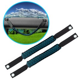 BubbasGarageTv - Paracord Grab Handles for 2024+ Jeep Wrangler JL & Jeep Gladiator JT (Teal)
