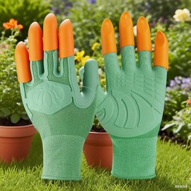 BCEPDCHR Kids Gloves for Digging, Durable Garden & Beach Play Glove with Claws for Children Ages 9-13, Outdoor Exploration & Shell Digging Claw Gloves
