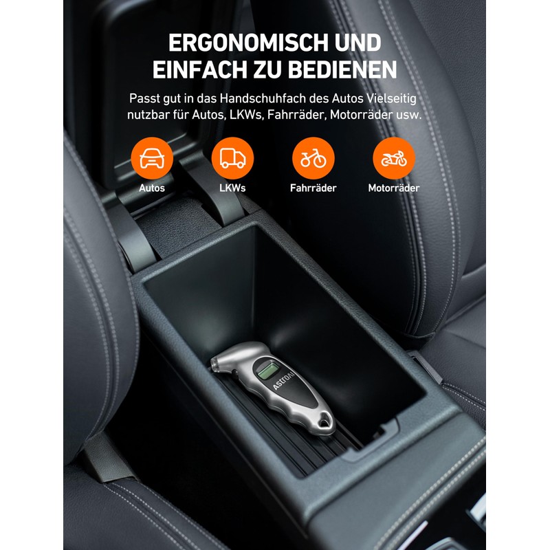 AstroAI Tyre Pressure Tester, Digital Air Pressure Gauge with Large