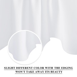 NICETOWN Pure White Curtain Valance for Kitchen - 50% Blackout Functional Rod Pocket Window Treatment Tier for Living Room/Bathroom, 52" Wide x 18" Length, 1 Panel