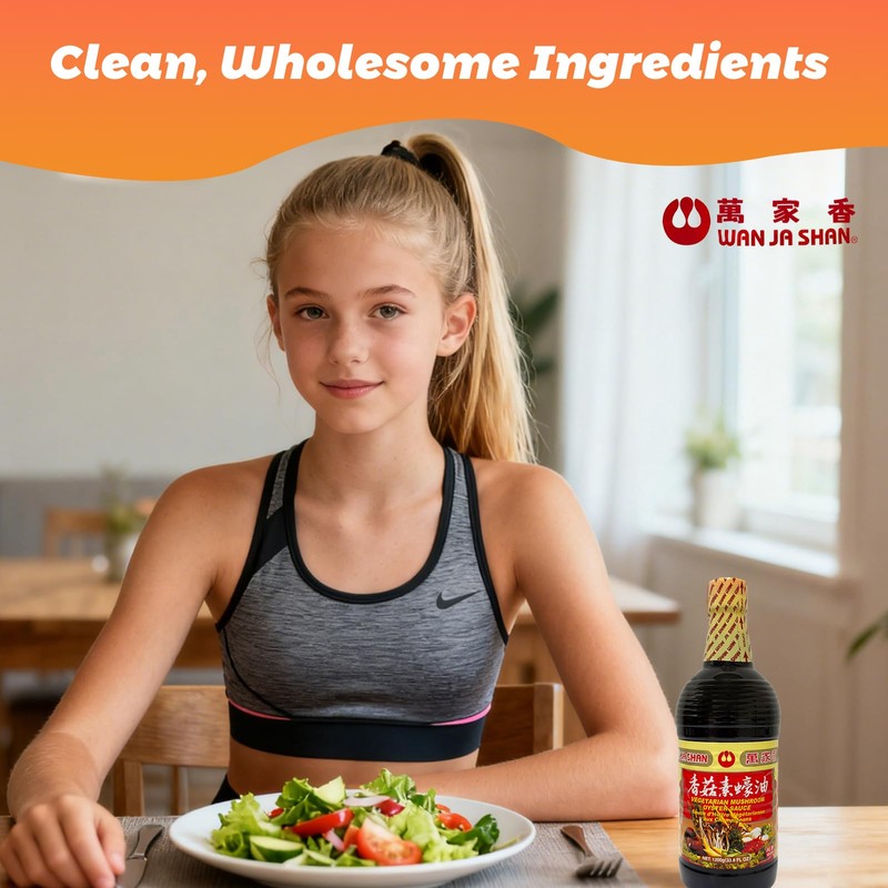 Wan Ja Shan Vegetarian Mushroom Oyster Sauce, 33.8 fl. oz.