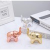 Tibeoyad Set of 2 Ceramic Elephant Ornaments, Desktop Statue, Tiny