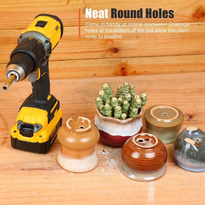 xelea Diamond Hole Saw Kit Tile Core Drill Bits Set