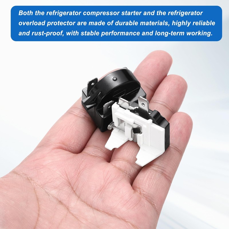 sourcing map 2 Set PTC Refrigerator Starter Relay 15 Ohm