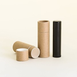 12 mL Kraft Paperboard Lip Balm/Salve/Cosmetic/Lotion Tubes (25)