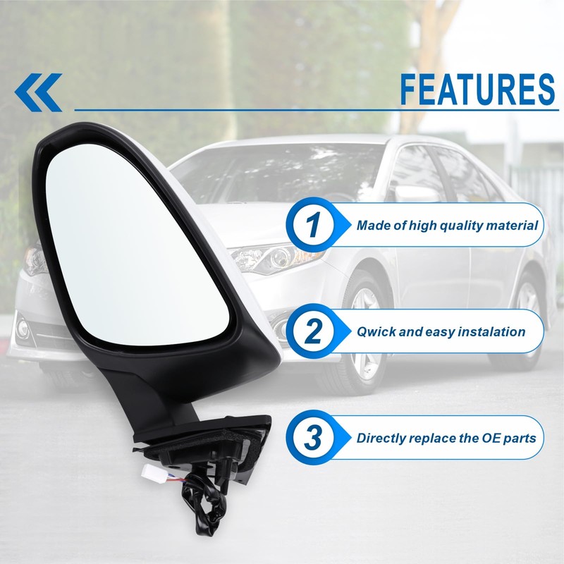 Lqito Left Driver Side Mirror Compatible With 2012 2013 2014