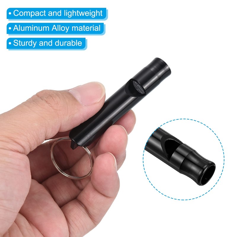 PATIKIL Emergency Whistles 5 Pack Key Chain Super Loud Aluminium