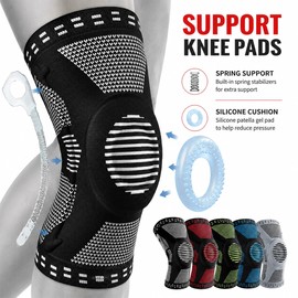 Pack of 2 Compression Knee Support Sleeve for Sports & Daily Use – Breathable Knit Design with Silicone Patella Support for Active Lifestyles