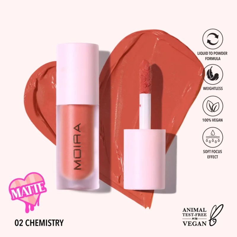 Moira Rubor Líquido Love Steady Liquid Blush Chemistry
