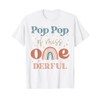Pop Pop of Miss Onederful Boho Rainbow First Birthday T-Shirt