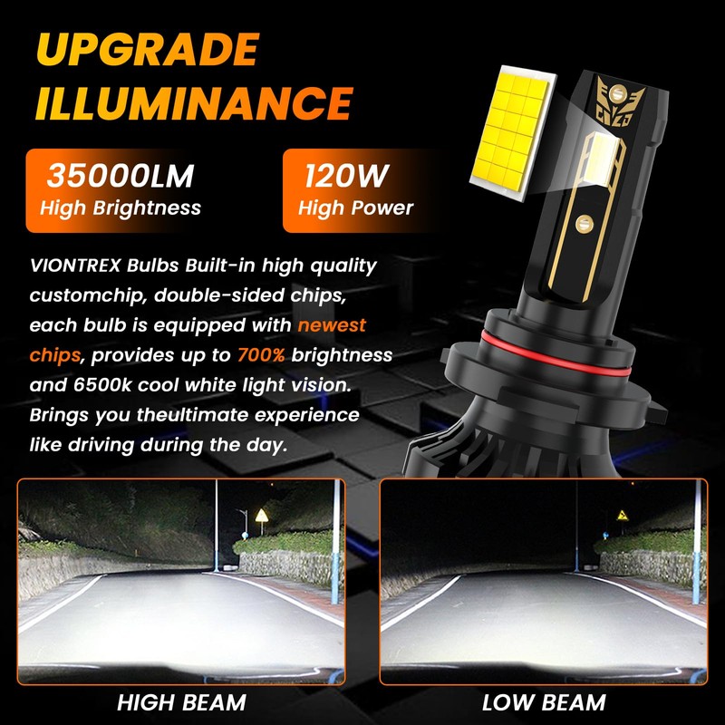 High Low Beam Fog Light Bulbs Set Fit for Chevy